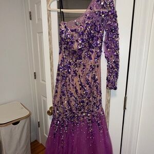 Alyce Paris Lavender Sequin Dress